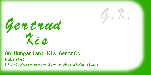 gertrud kis business card